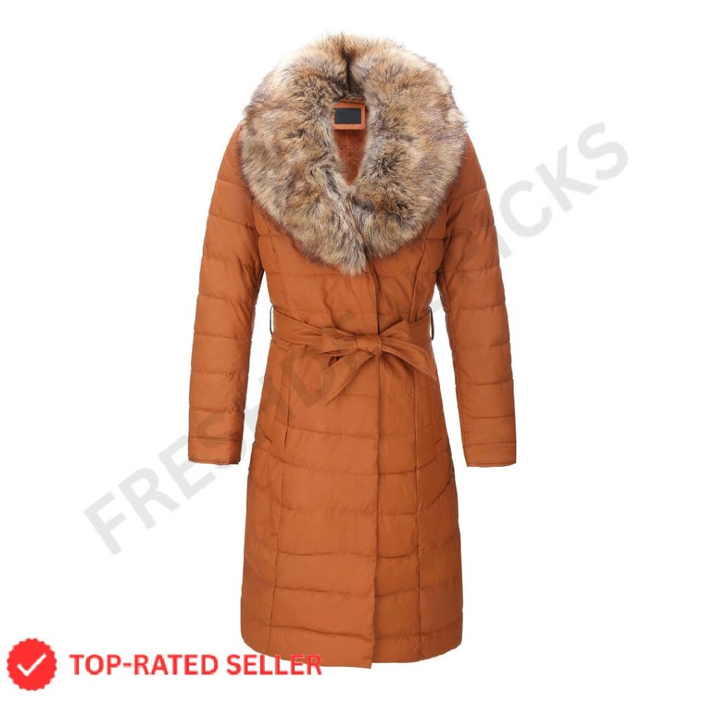 Winter Puffer Jacket Patchwork Plush Lining Remov… - image 1